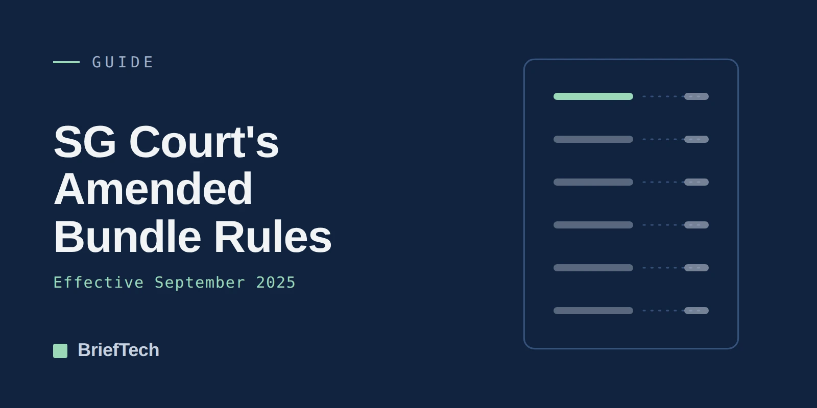 SG Court Amended Bundle Rules